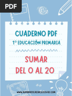 Cuaderno Sumar Del 0 Al 20 - 1 Curso Educacion Primaria