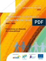 Boletín de Jurisprudencia Constitucional: Poblaciones en Situación de Vulnerabilidad