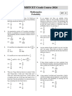 Probability - DPP 01 - Sarthak MHT-CET Crash Course 2.0