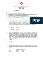 Finanzas Corportarivas Ii (Ef80) Examen Parcial Ciclo 2023-II Sección: EF52 Profesores: Juan Carlos Miraya A. Duración: Indicaciones