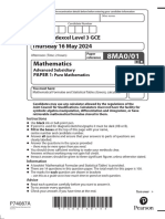 2406 8MA0-01 AS Pure Mathematics - June 2024 PDF