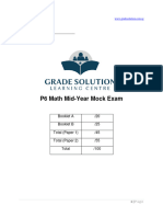 P6 Math Mid Year Mock Exam Paper