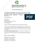 Exercícios de Fixação - Ap1 de Psico.