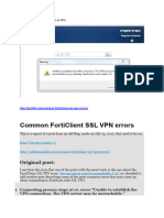 Common Forticlient Errors