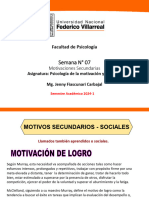 Motivaciones Secundarias