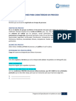 Indicaciones para Caracterizar Un Proceso