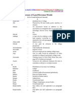 Glossary of Land Revenue Words