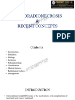 Osteoradionecrosis and Recent Advances