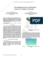 Flow Field Investigations and Aerodynamic Characteristics of Artillery Projectile