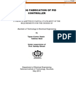 Analog Fabrication of Pid Controller: A Thesis Submitted in Partial Fulfilment of The Requirements For The Degree of