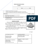 Evaluación Definitiva de Ciencias El Sonido Tercero Basico