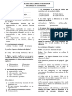 Ciencia y Tecnologia Examen 4to