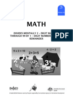 Math 3 DLP 39 - Digit Numbers Through 99 by 1 - Digit Number Without Remainder