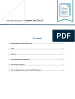 Mental Maths Worksheet PDF Class 2