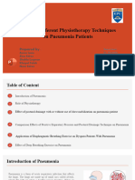 Effect of Different Physiotherapy Techniques On Pneumonia Patients