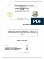 Implication de L'examen Cytologique Dans Le Diagnostic Des Syndromes Néoplasiques Chez Le Chien Et Le Chat - Etude de Cas Cliniques