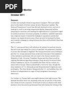 Middle East Monitor October 2011: Summary