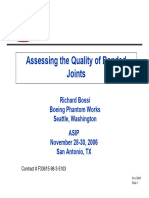 Assessing The Quality of Bonded Joints