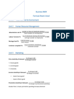 Formula Sheet A2