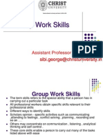 Group Work Skills: Sibi George Assistant Professor of Social Work Sibi - George@christuniversity - in