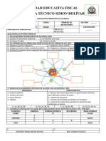 EVALUACIÒN TRIMESTRAL DE QUIMICA Itri