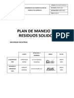 Plan de Manejo de Residuos Solidos