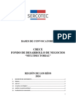 Bases de Convocatoria Crece 2024 - Los Ríos