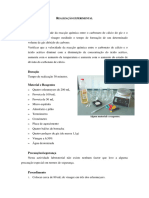 Reacção Entre o Ácido Acético e o Carbonato de Cálcio