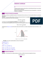 Variable Aléatoire Continue