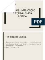 Aula08 - Implicacao e Equivalencia Logica