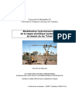 Modélisation Hydrodynamique de La Nappe Phréatique Quaternaire Du Bassin Du Lac Tchad