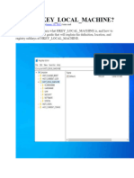 HKEY Local Key Machine