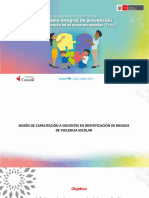 TA.2.1 - PPT 1 - Sesión de Capacitación A Docentes en Identificación de Riesgos de Violencia Escolar