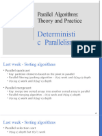 Parallel Algorithms: Theory and Practice: Deterministi C Parallelism