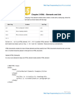 CHAPTER 2 - HTML - Elements and Lists