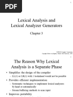 Chapter 3 - Lexical Analysis and Lexical Analyzer Generators