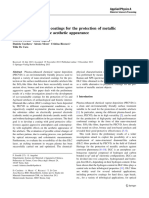 Diamond-Like Carbon Coatings For The Protection of Metallic Artefacts: Effect On The Aesthetic Appearance