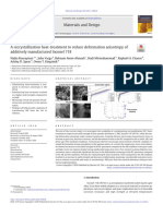 A Recrystallization Heat-Treatment To Reduce Deformation Anisotropy in Additively Manufactured Inconel 718