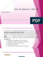 Tema 3. Gestión de Ingresos y Altas de Pacientes