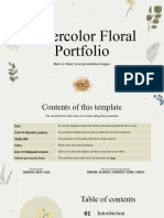 Watercolor Floral Portfolio by Slidesgo