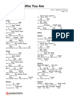 Because of Who You Are (Martha Munizzi) Chord Chart - E - 2 Column Layout