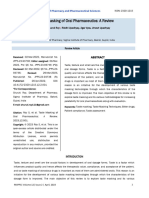 Taste Masking of Oral Pharmaceutics A Review