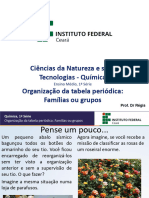 Organização Da Tabela Periódica Famílias Ou Grupos