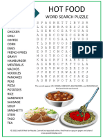 Hot Food Word Search Puzzle File