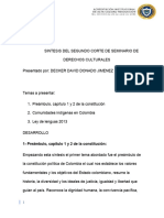 Sintesis Del Segundo Corte de Seminario de Derechos Culturales