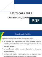 Licitações e Contratação Direta Agosto 2019