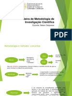 Cadeira de Metodologia de Investigação Científica - 084630