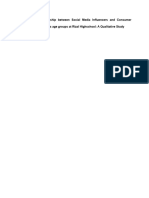 Analyzing The Relationship Between Social Media Influencers and Consumer Behavior Across Various Age Groups at Rizal Highschool-A Qualitative Study