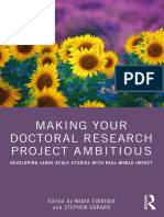 Making Your Doctoral Research Project Ambitious Developing Large-Scale Studies With Real-World Impact (Nadia Siddiqui, Stephen Gorard)