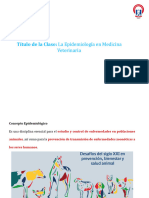 TEMA 1 La Epidemiología en Medicina Veterinaria